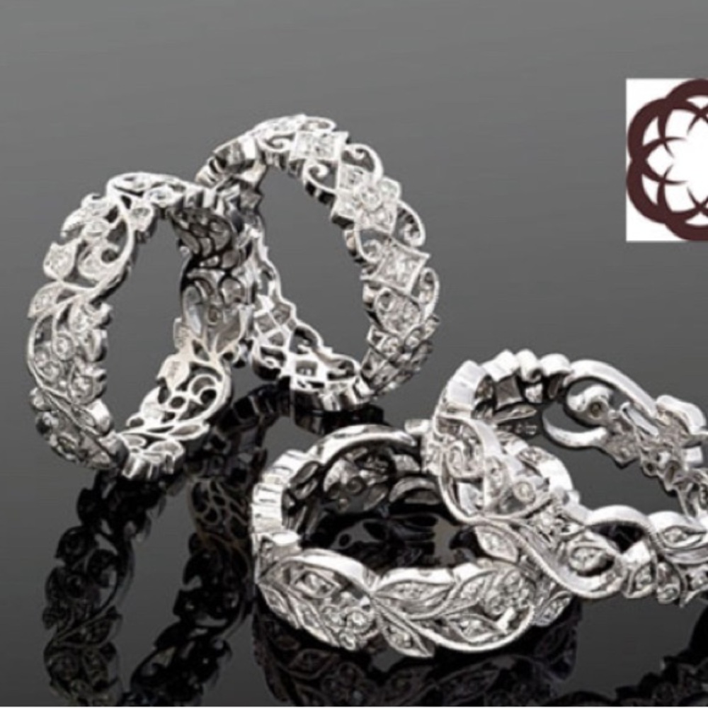 Diamond ring Bouquet diamond floral ring, from Clive Ranger Jewler’s in Bath, UK